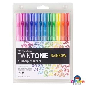 Tombow Twin Tone Marker Rainbow Tonlar Seti