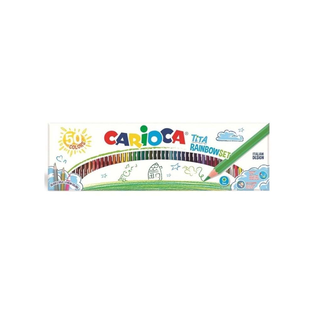Carioca Tita Kuru Boya 42990 Gökkuşağı Set 50'li