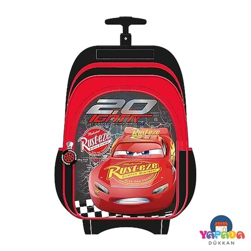 Disney Pixar Cars Çekçekli Tekerlekli İlkokul Sırt Çantası Kırmızı-Lacivert 5658