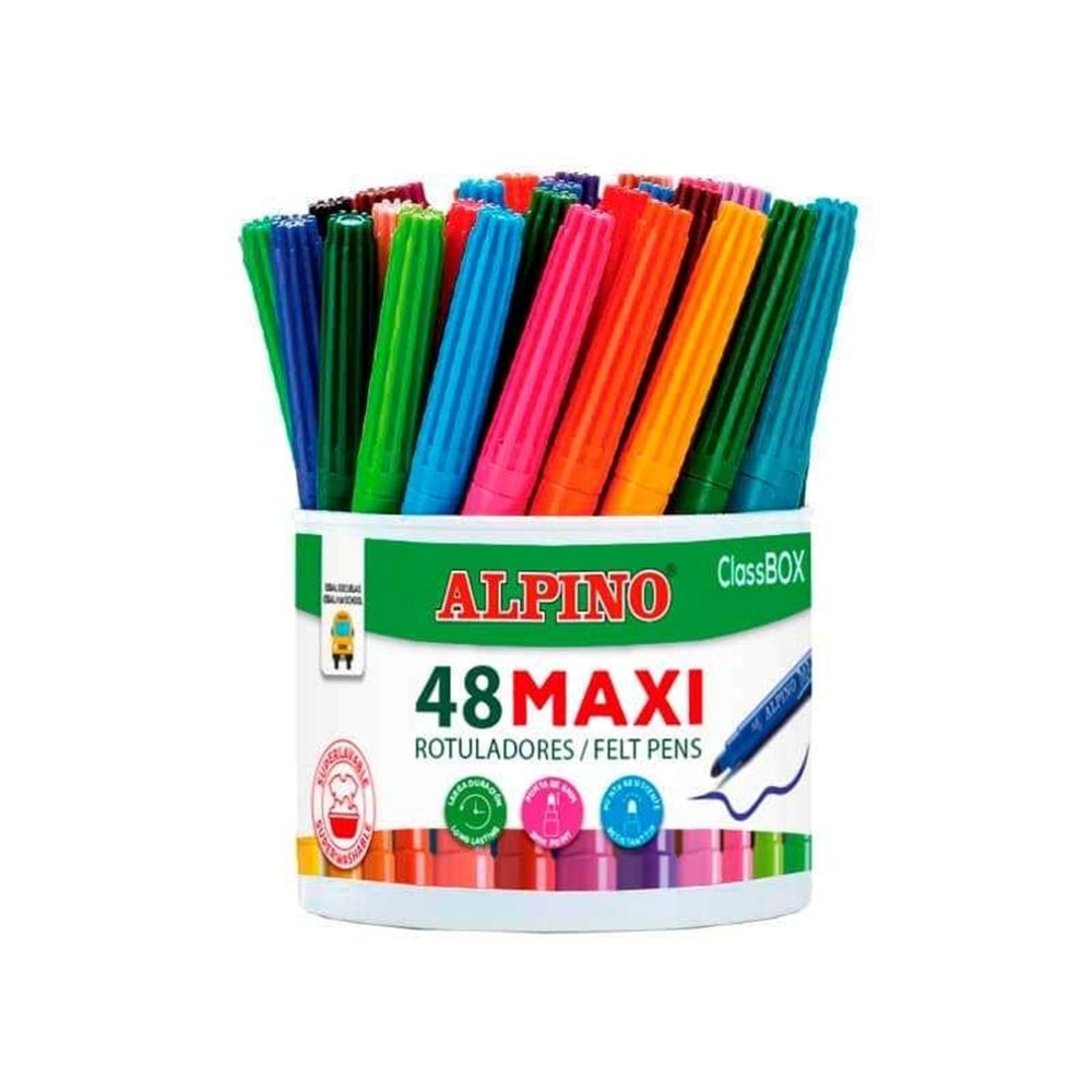 Alpino Maxi Keçeli Boya Kalemi 48'li Set