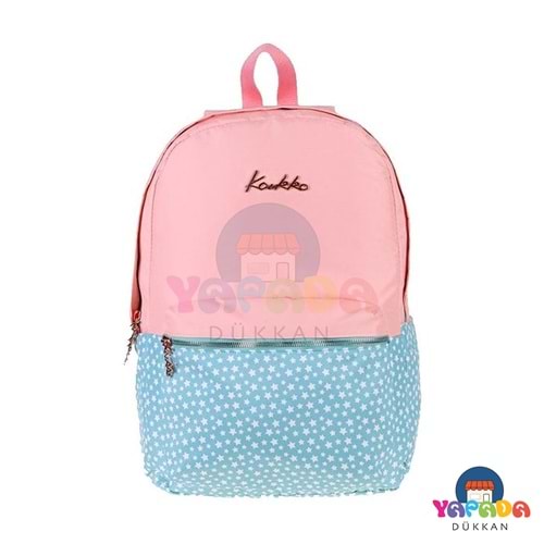 Kaukko Soft Stripe Su Geçirmez Okul ve Günlük Sırt Çantası Somon K1361