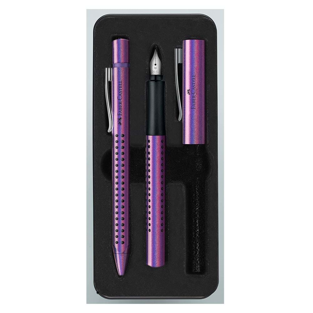 Faber - Castell Grip 2010 Dolma Kalem Tükenmez Kalem Set Glam