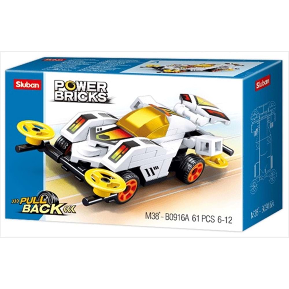 Sluban Power Bricks White Speeder