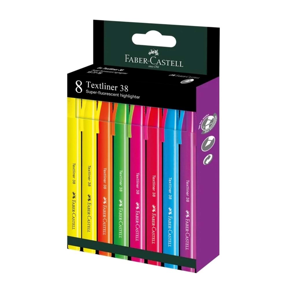 Faber - Castell Textliner 38 8li Neon Renkler