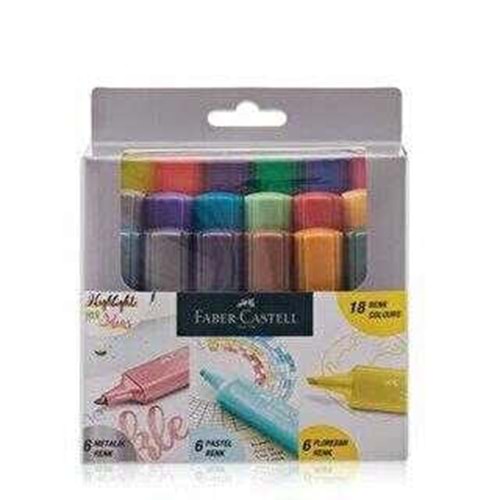 Faber-Castell Texliner 46 İşaretleme Kalemi 18 Renk