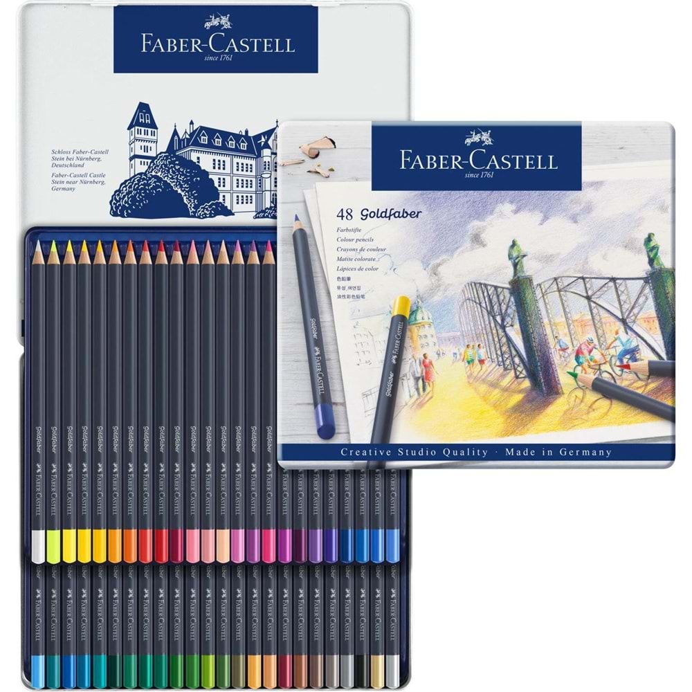 Faber Castell Creative Studio 48 Renk Goldfaber Colored Kuru Boya Kalemi