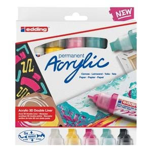 Edding Acrylic 3D Double Liner Marker 5'li Set