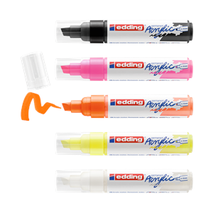 Edding Acrylic Broad Marker 5'li Set Neon Renkler