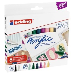 Edding Acrylic Kolay Başlangıç Seti 8 Renk Nordic