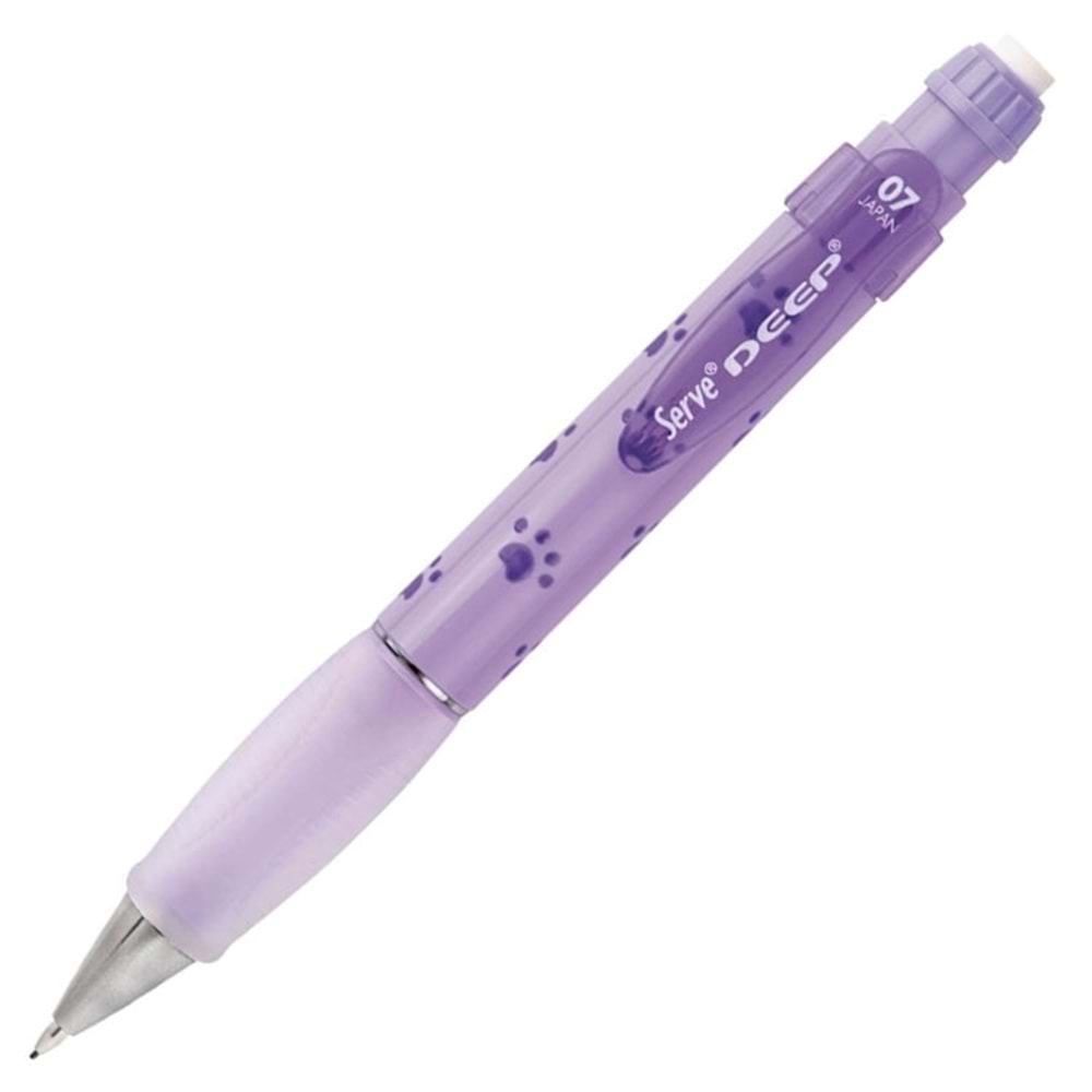 Serve Deep Doğa Serisi 0.7 Mekanik Uçlu Kalem Pastel Mor Köpek Patisi