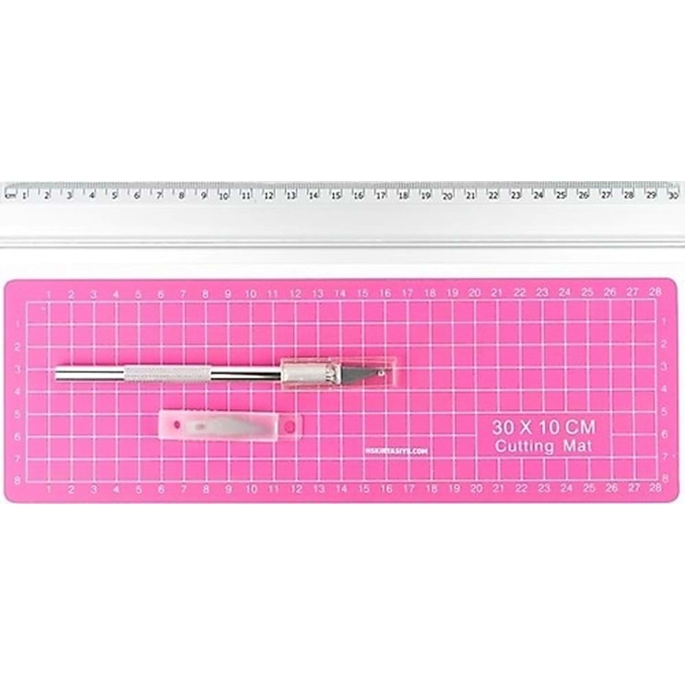 Südor Kesim Seti 30x10cm ped + yedekli gretuar bıçağı + 30cm metal cetvel