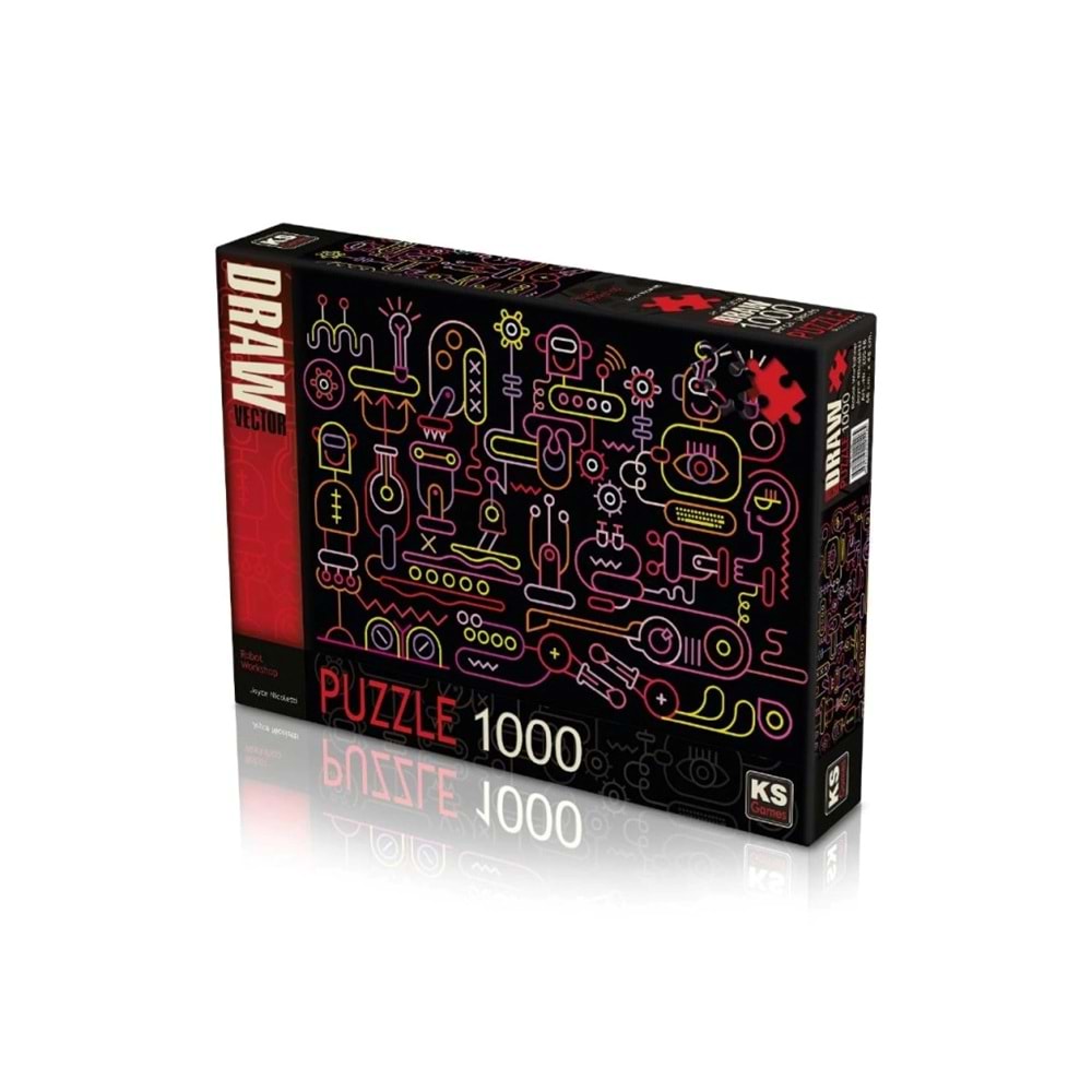 Ks Games 1000 Parça Robot Workshop Puzzle