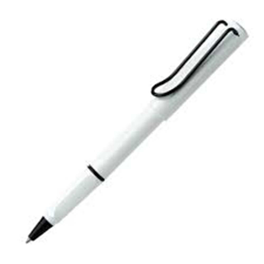 Lamy Safari Roller Kalem Siyah Renk Klips Beyaz