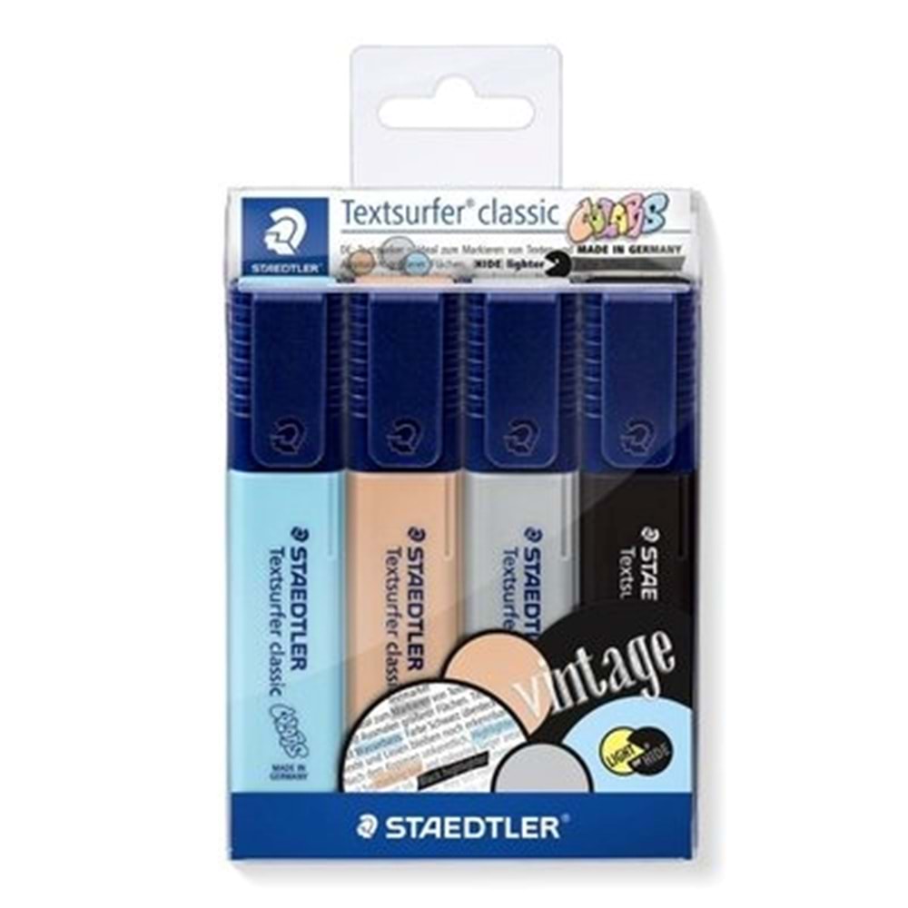 Staedtler 364 Textsurfer Classic Vintage Highlighter 4Lü Set