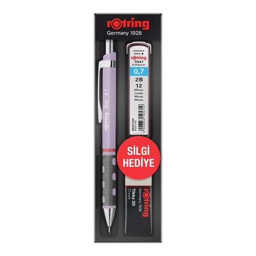 Rotring Tikky Min Silgi 3'lü Okul Seti- 0.7 Gül kurusu