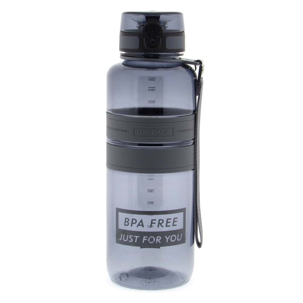 Uzspace 1500 Ml Tritan Su Matarası 5032 Black Grey