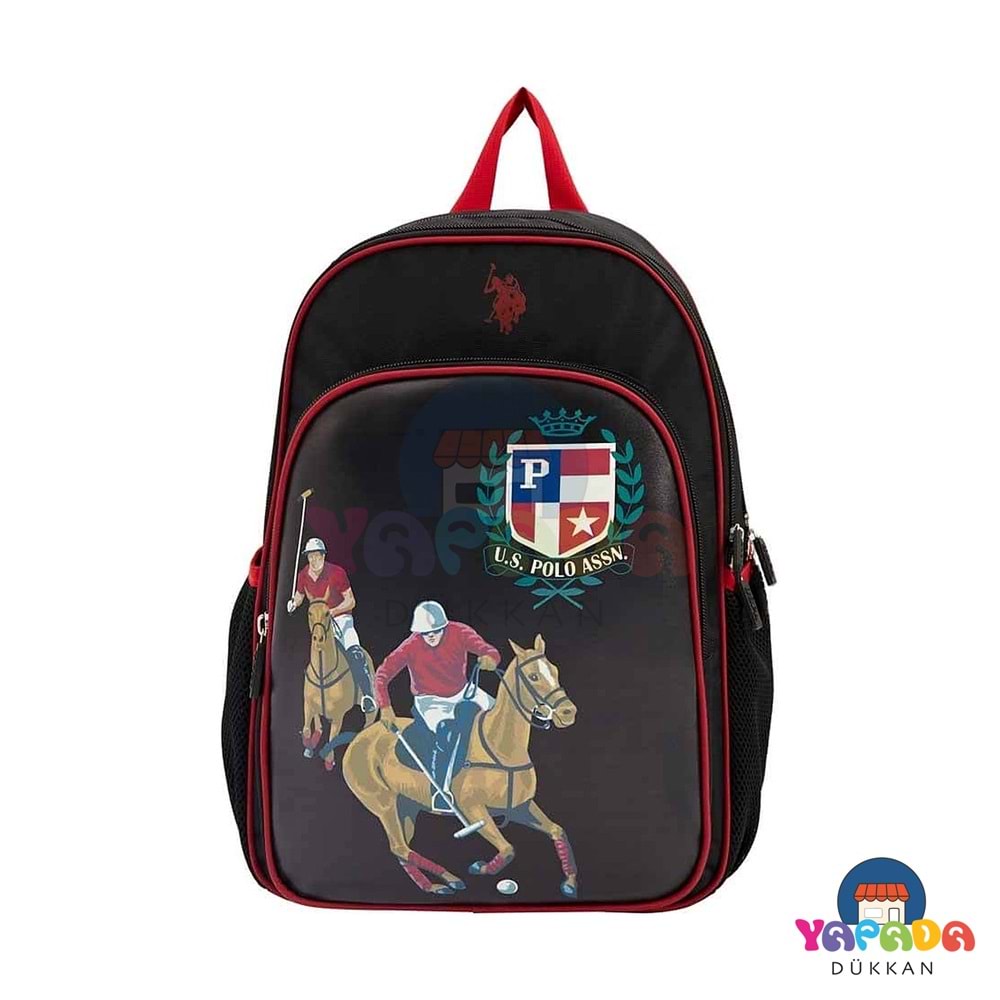 U.S. Polo Assn. Üç Bölmeli Okul Sırt Çantası Siyah PLÇAN23303