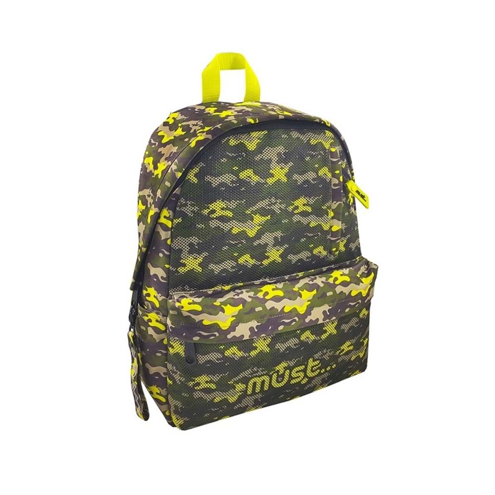 Must Army Net in Khaki Sırt Çantası Monochrome Backpack – Yellow