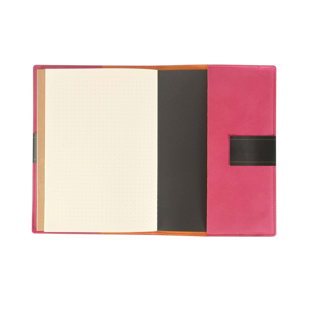 Victoria's Journals Bufallo İkili Defter 64 sayfa. 32 çizgili+32 sayfa noktalı 9x14 cm Pembe