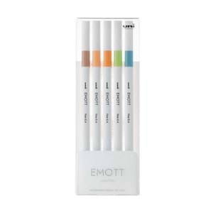Uni Emott 0.4 Fine Akrilik Uçlu Kalem 5Li Doğa Renk