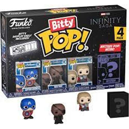 Funko Bitty POP Figür: Marvel- Captain America 4'lü Paket