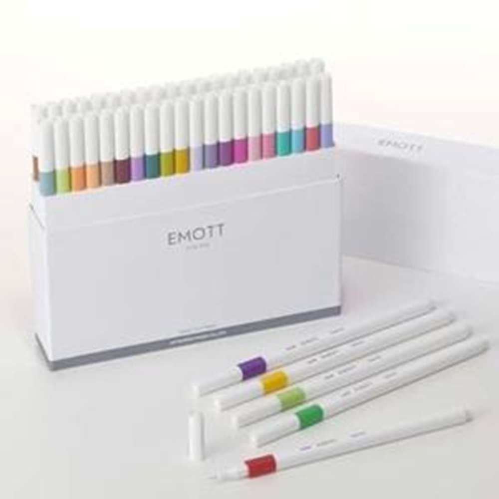 Uni Emott 0.4 Fine Akrilik Uçlu Kalem 40Lı Set