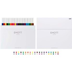 Uni Emott 0.4 Fine Akrilik Uçlu Kalem 40Lı Set
