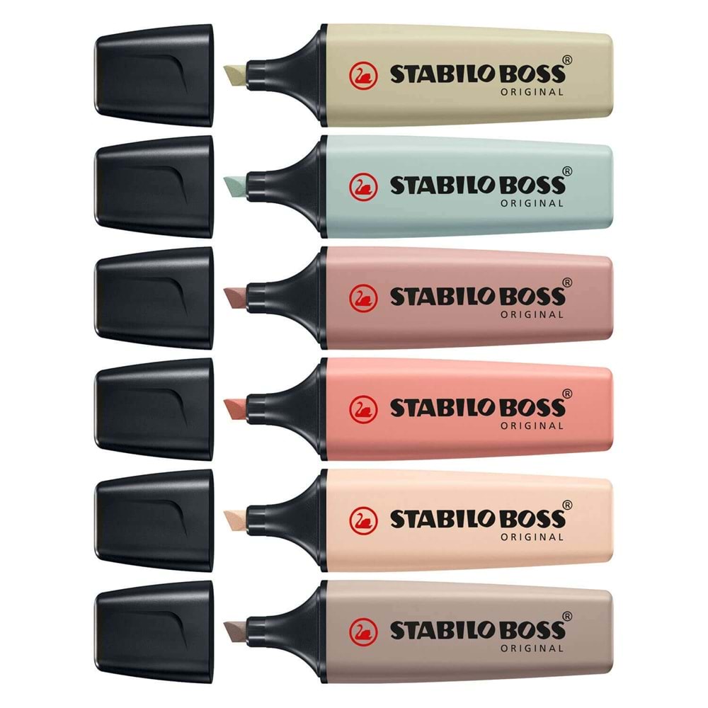 Stabilo Boss Nature Colors 6'lı Fosforlu Kalem Set