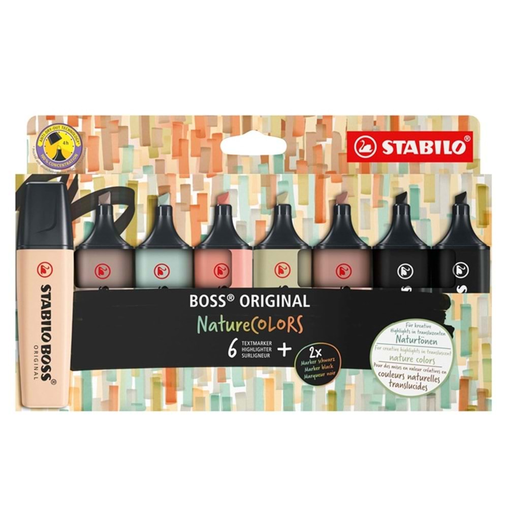 Stabılo Boss Nature Fosforlu Kalem 8 Renk