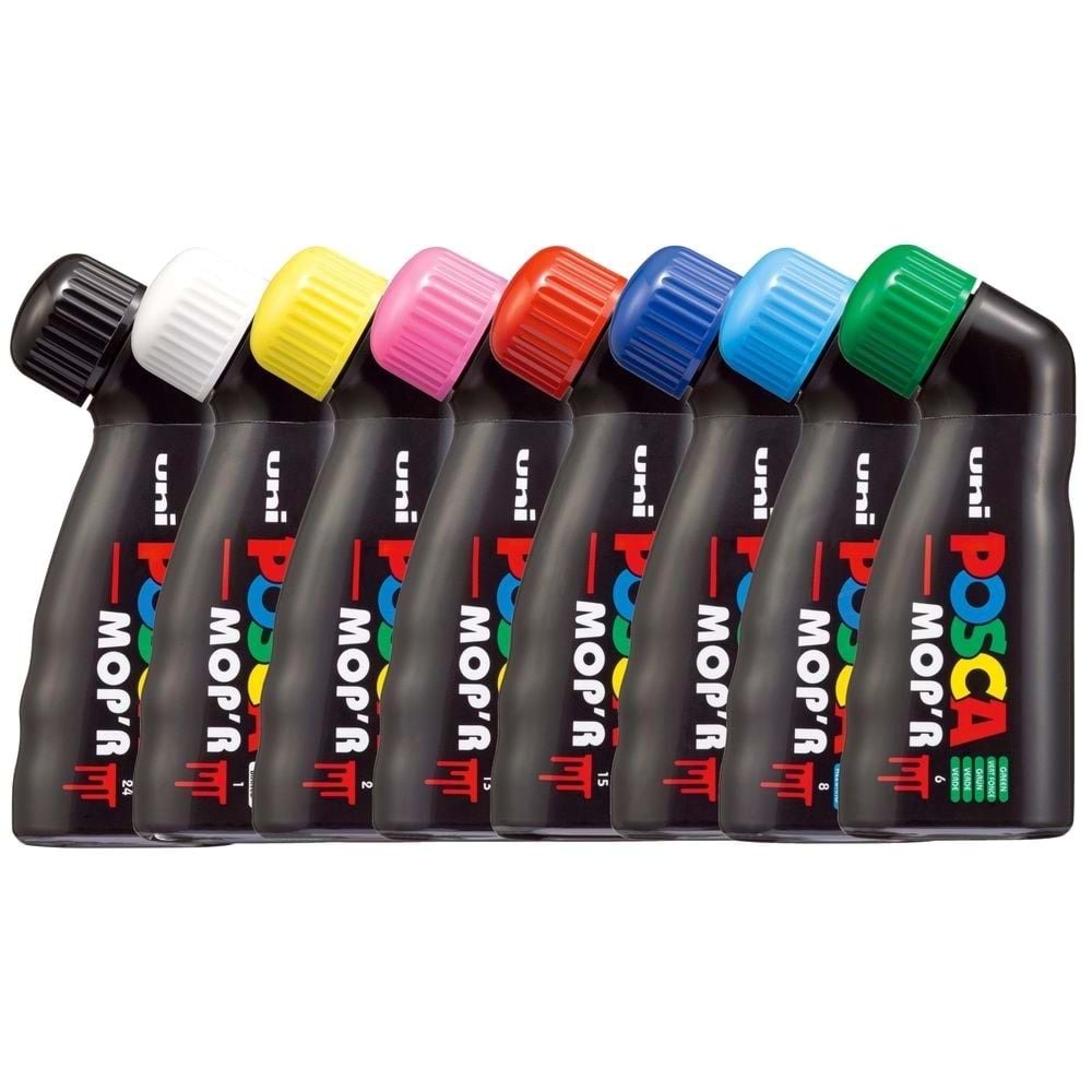 Uni Posca Akrilik Marker 3.0-19.0 Su Bazlı Mop Markörü 8 li Set