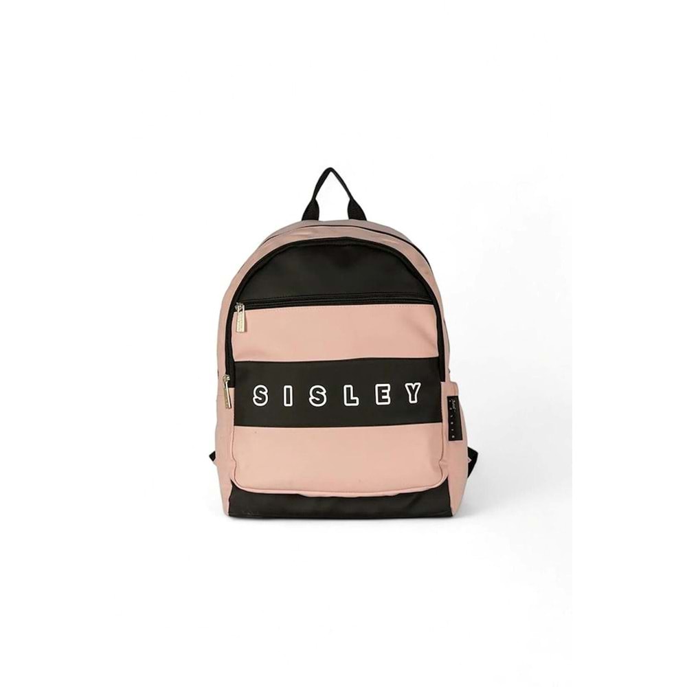 Sisley Pembe Çift Bölmeli Unisex Sırt Çantası 12927