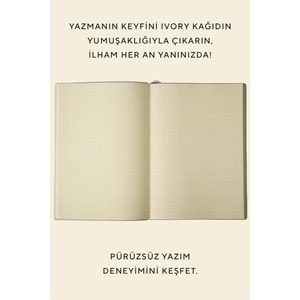 Victorias Journals Softtones Esnek kapak Defter A5 80 gr. Krem 128 yp. Noktalı Mavi