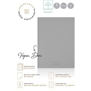 Victorias Journals Softtones Esnek kapak Defter A5 80 gr. Krem 128 yp. Noktalı Mavi