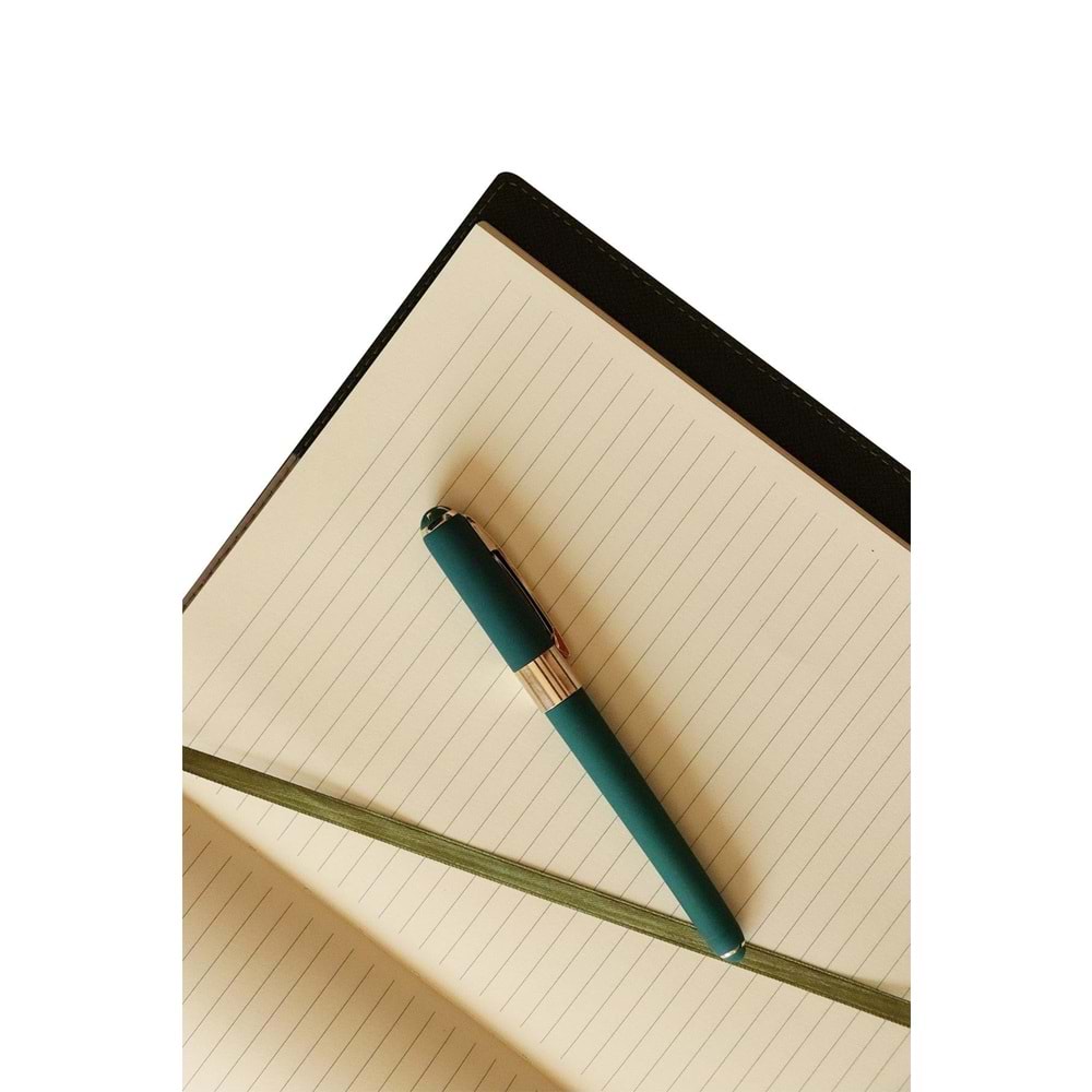 Victoria's Journals Kutulu Yönetici Defteri 19X25 Cm 100 Gr. Ivory 96 Yp. + Monaco Kalemli Haki