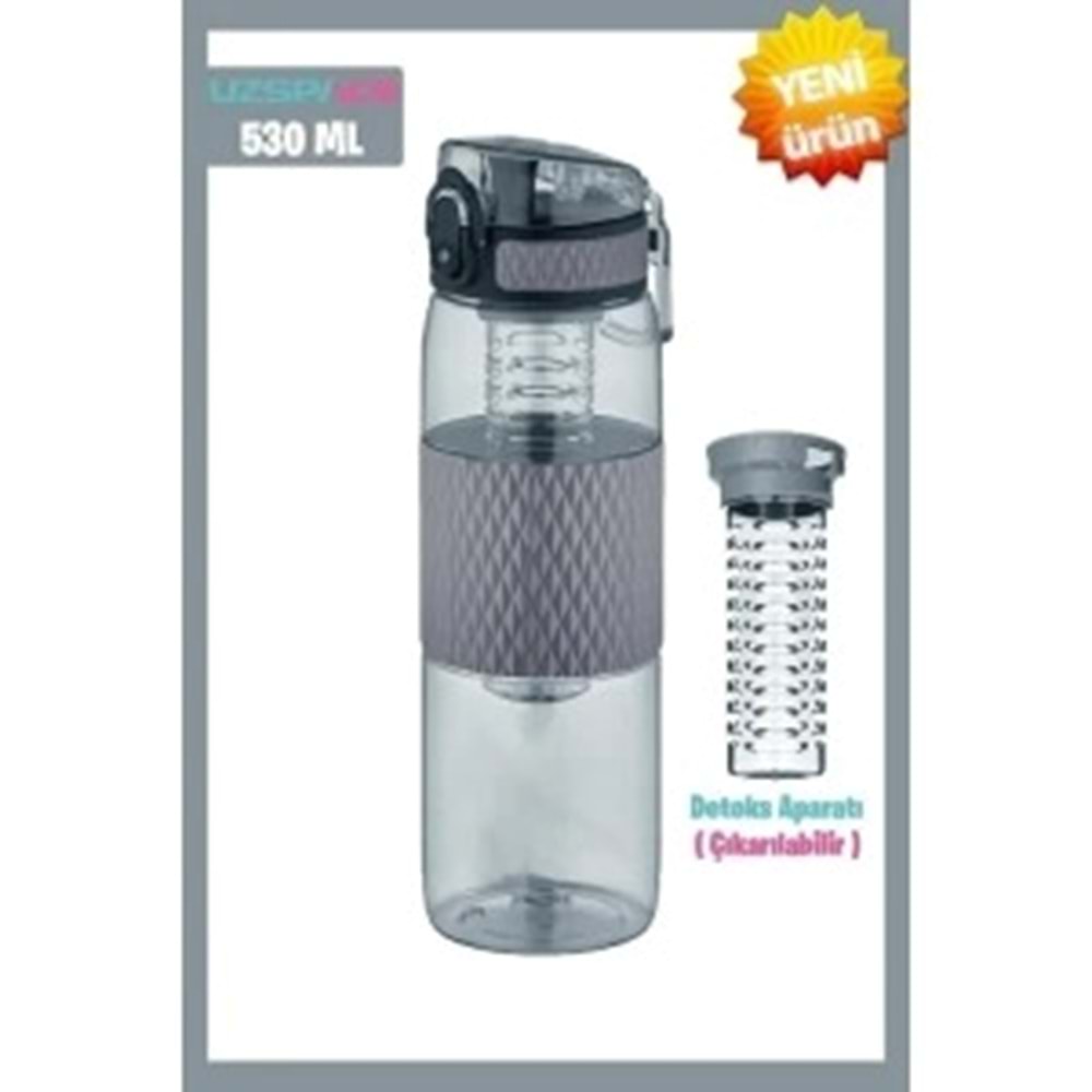 Uzspace 800ML Tritan Su Matarası Vgn- 3053 Pink - Grey