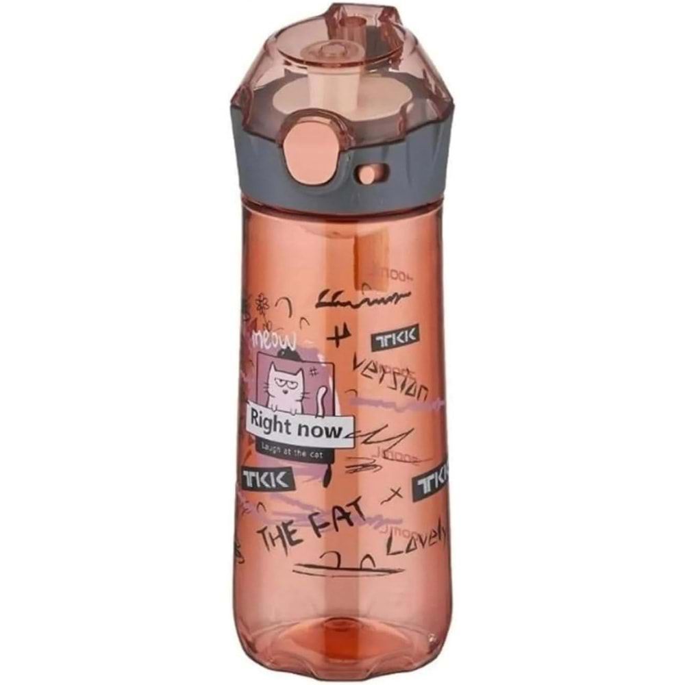 VagonLife 500 ml Tkk T-1008 Desenli Su Matarası Pink