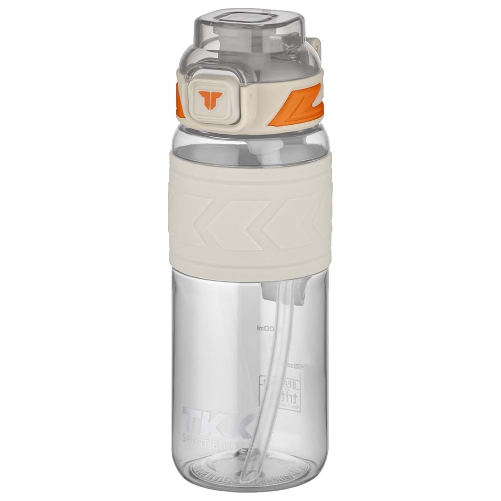 VagonLife Tkk 600 ml Plastik Su Matarası Krem T-1025