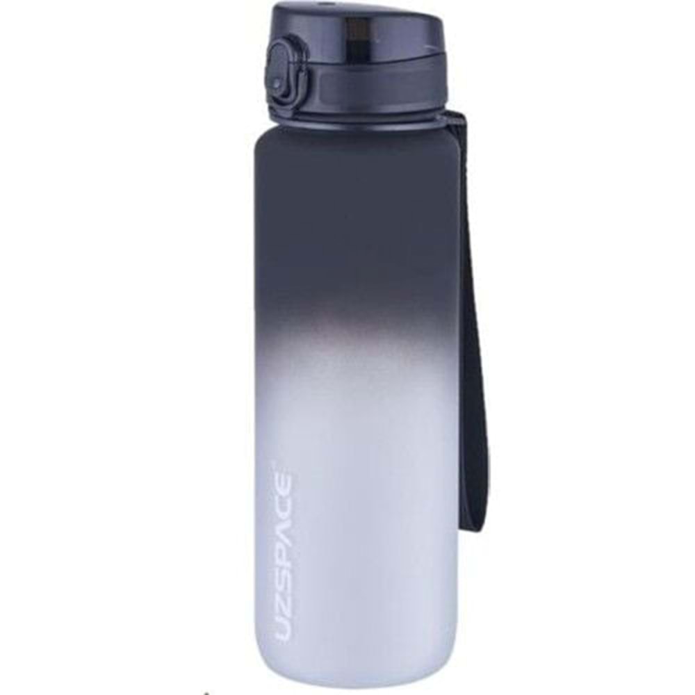 Uzspace 1000 ml Tritan Su Matarası 3038 Siyah-Beyaz