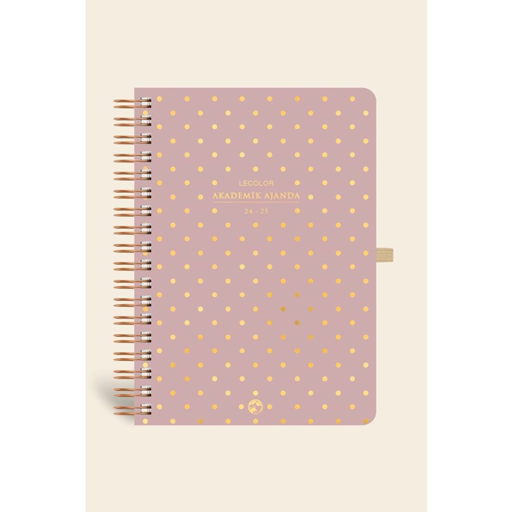Lecolor - 2024 / 2025 Akademik Ajanda 17x24 cm Spiralli 24/25 Shine Mor