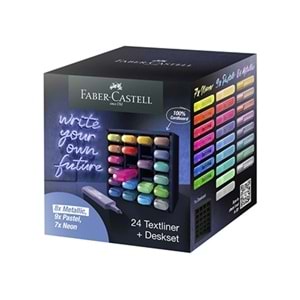 Faber Castell Textliner 46 Fosforlu Kalem 24 Renk
