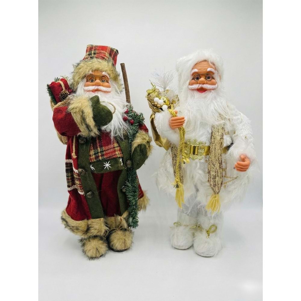 45 Cm Noel Baba Beyaz Ve Kırmızı