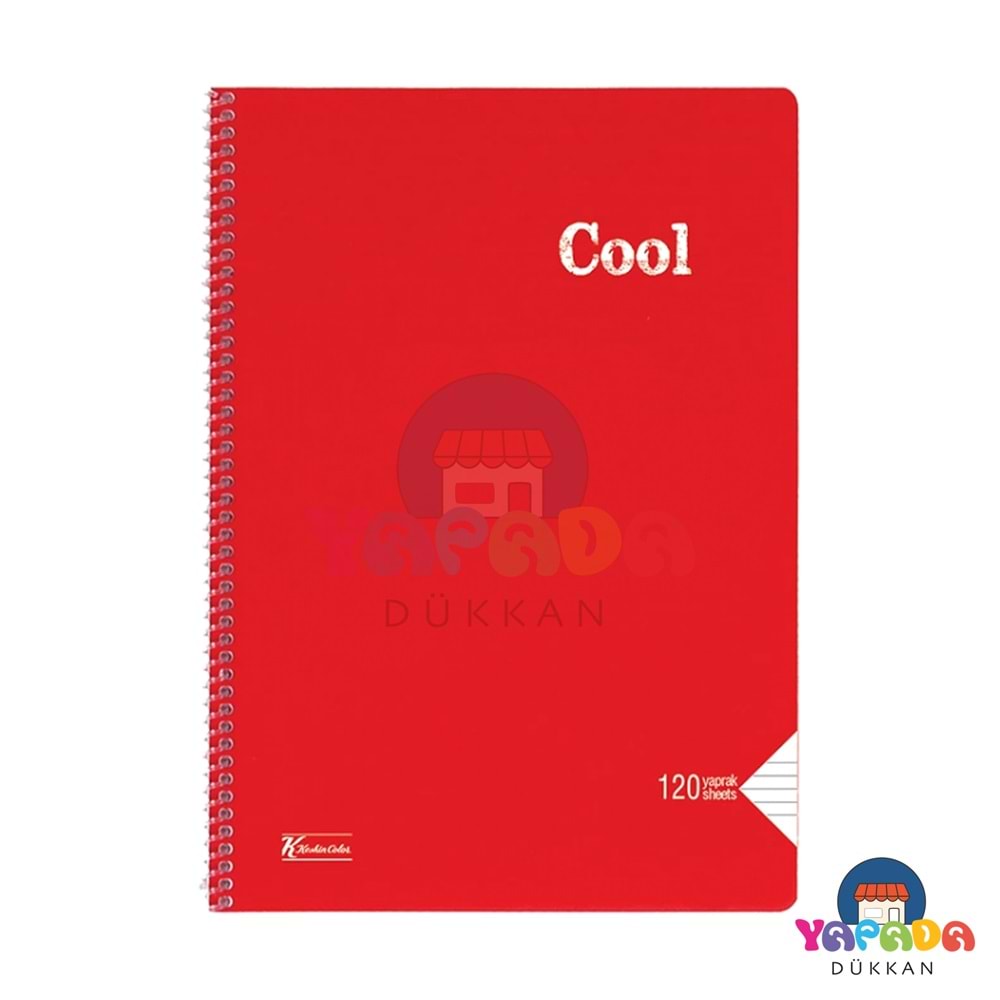 Keskin Color Cool PP Kapak Spiralli A4 120 Yaprak Çizgili Defter Karma Desen 321651-99