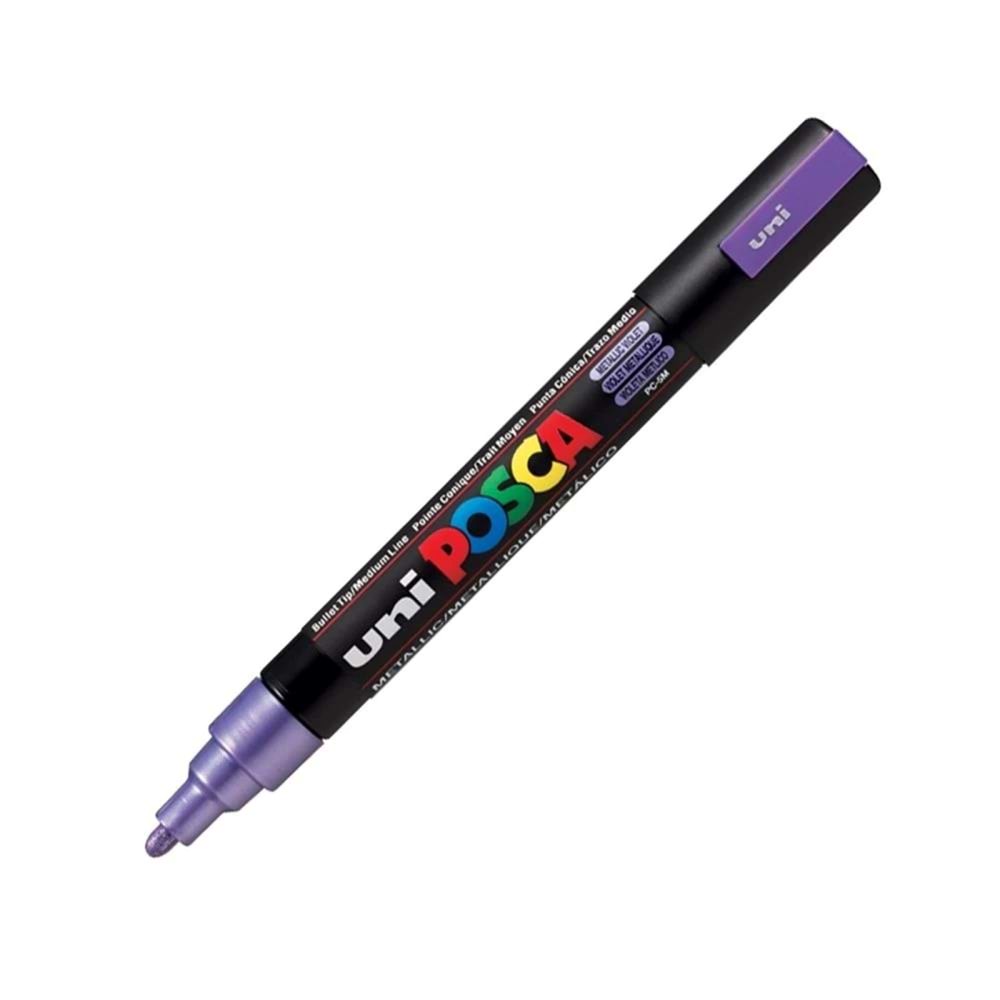 Uni Posca PC-5M Boyama Markörü 1.8-2.5 mm Metalik Mor