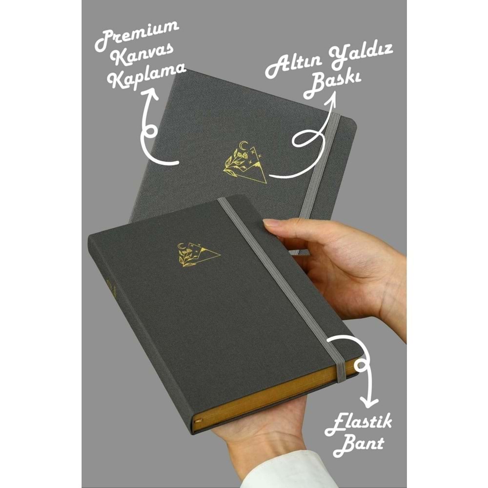 Victoria'S Journals Bujo Defter Keten 96 Yp. Gri