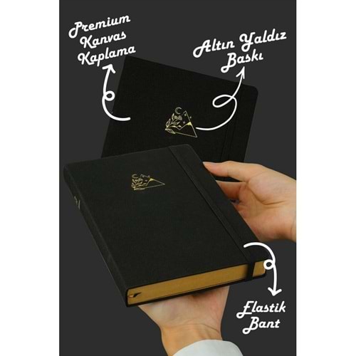 Victoria'S Journals Bujo Kraft Defter Keten 96 Yp. Siyah