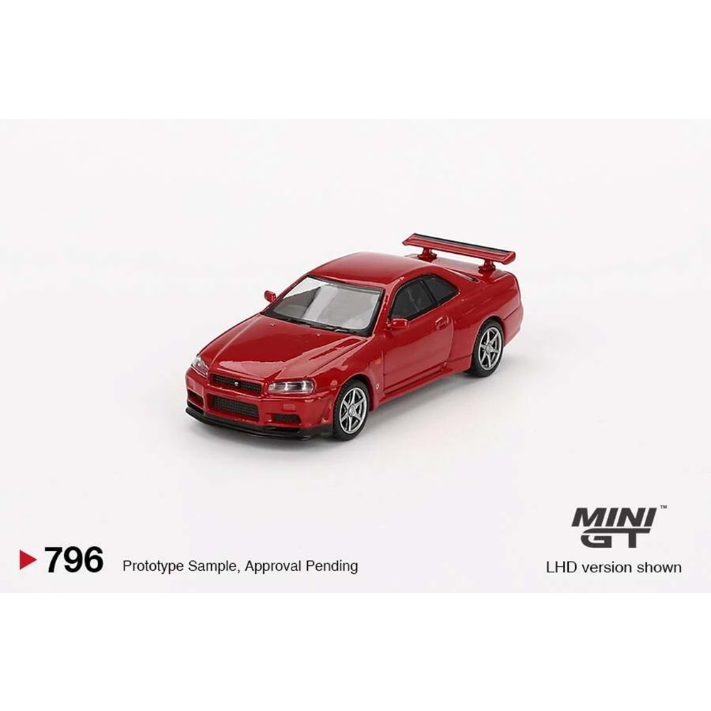 Mini GT 1/64 NISSAN SKYLINE GT-R(R34) V-SPEC ACTIVE RED