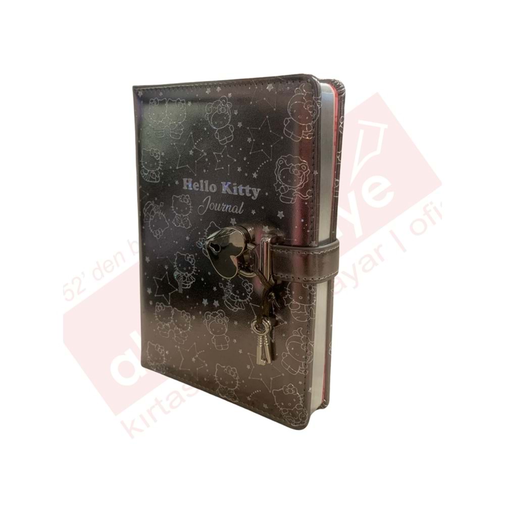 Victoria's Journals Hush Hush Kilitli Defter Hello Kİtty 160 Yaprak Çizgili 525-1919
