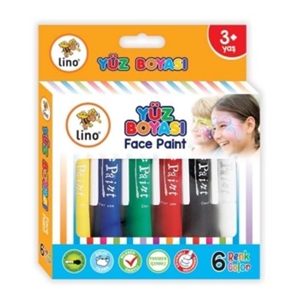 Lino Yüz Boyası 6'Lı Yıkanabilir Ln-901