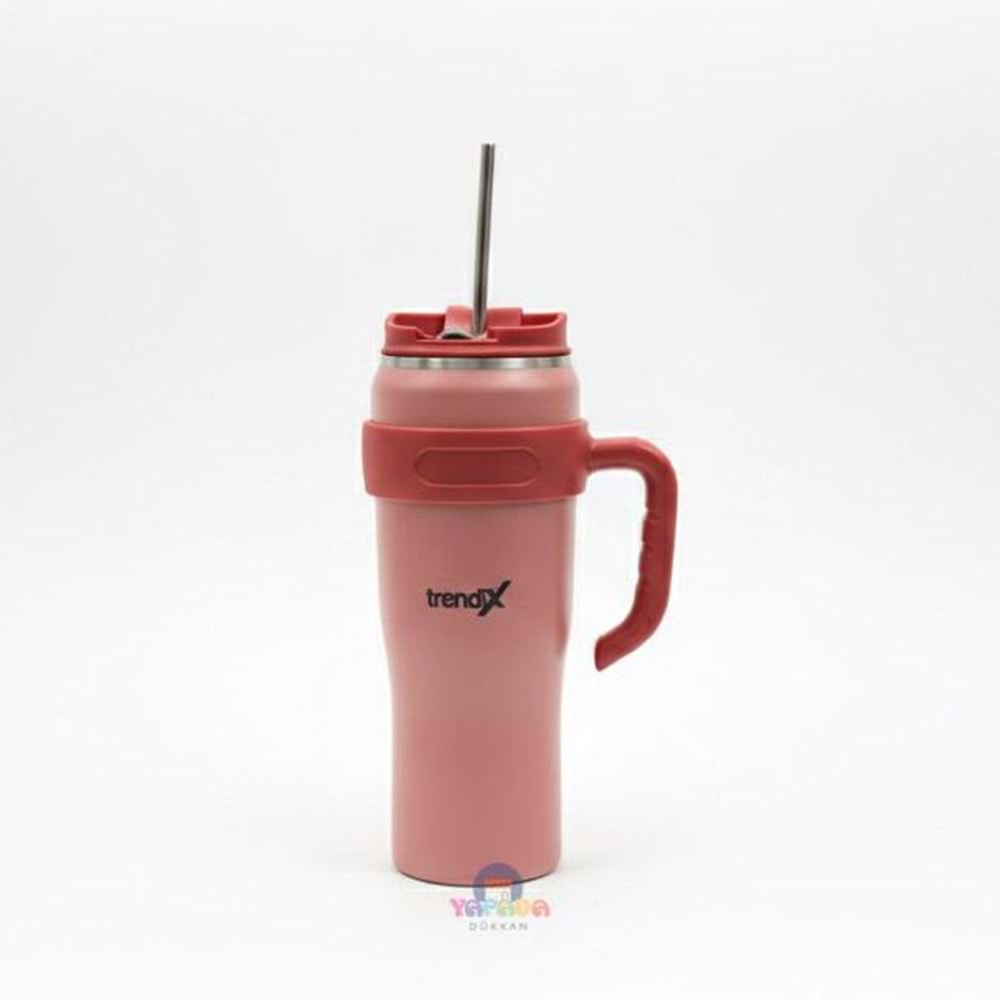 Trendix Çelik İçli Termos Bardak Matara 1200 Ml Kırmızı