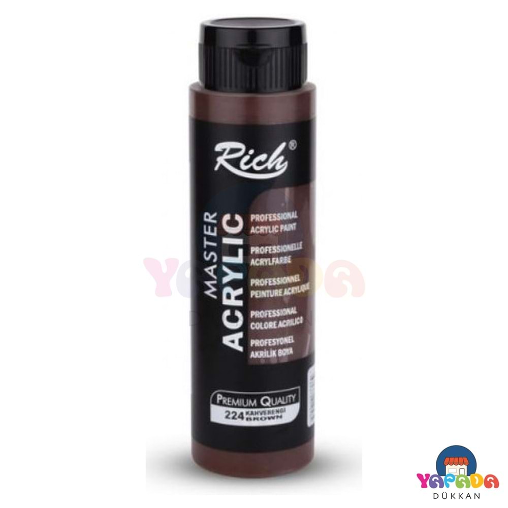 Rich Master 01958 500 ml Kahverengi Su Bazlı Akrilik Boya